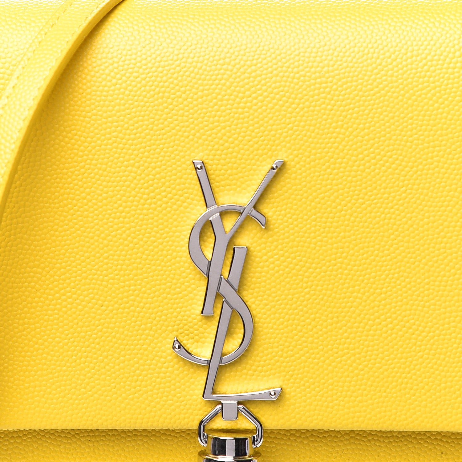 Saint Laurent Grain De Poudre Classic Monogram Kate Tassel Chain Wallet Mimosa 9 of 10