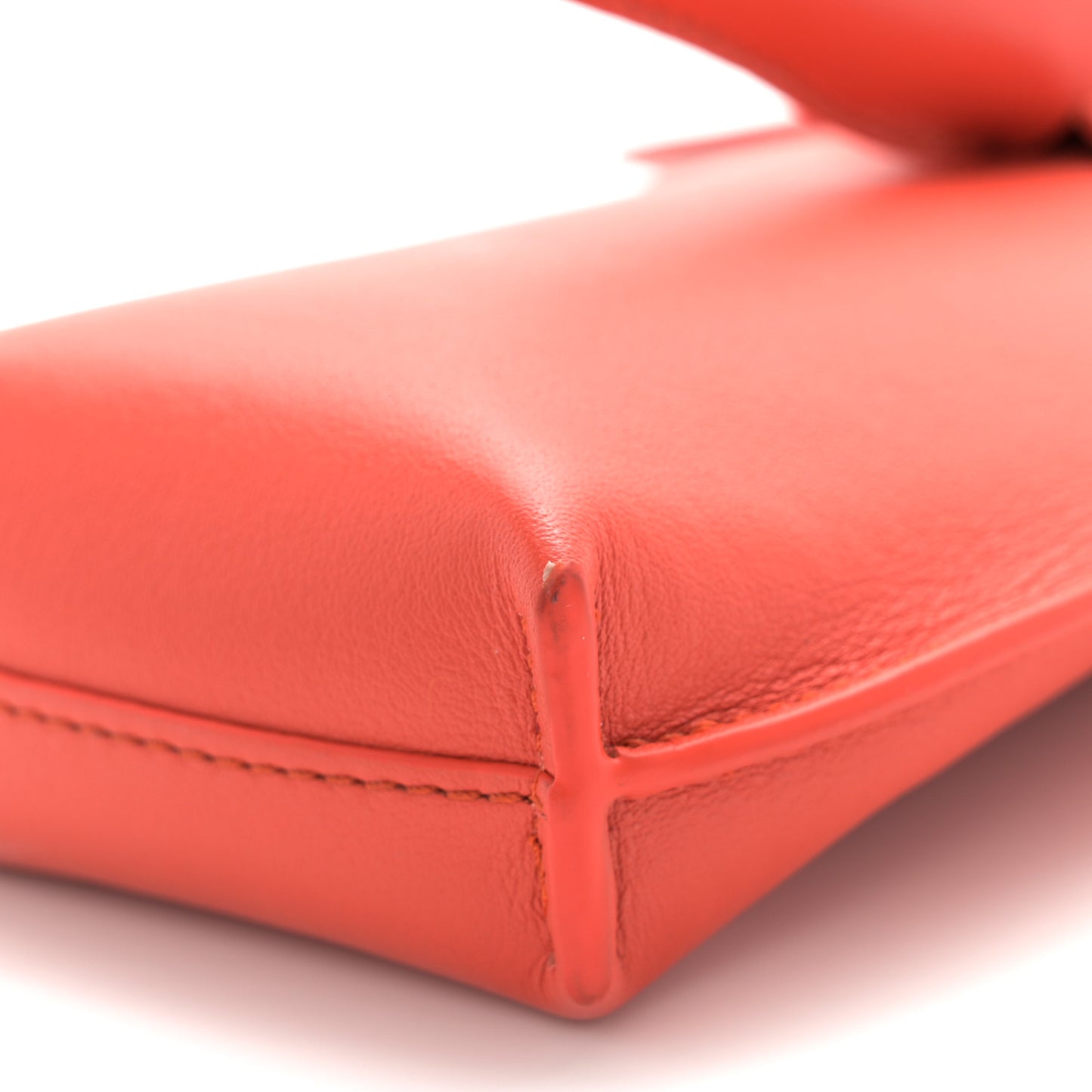 Calfskin Elephant Pouch Crossbody Bag Vermillion