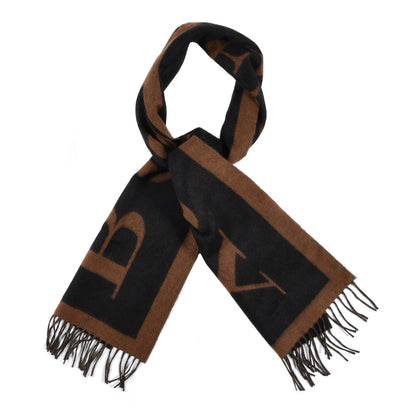 Burberry Wool Cashmere Logo Scarf Camel 1 of 5