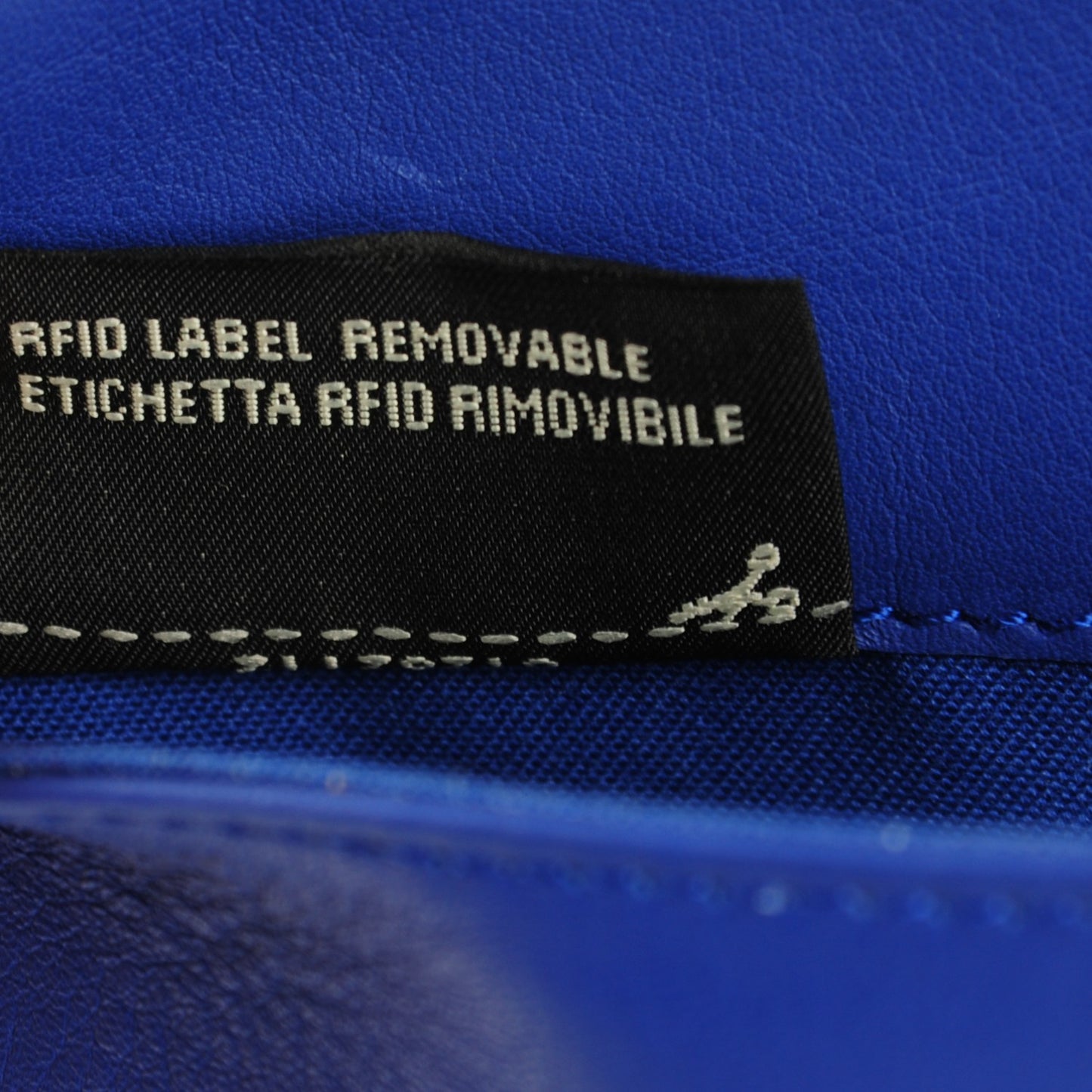 Vitello Flamingo Tube Wallet on Chain Blue Neon