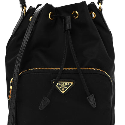 Prada Re-Nylon Duet Drawstring Shoulder Bag Black 9 of 12