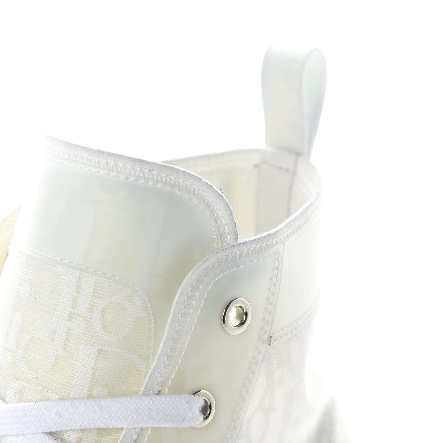 Christian Dior Technical Canvas Oblique Mens B23 High Top Sneakers 43 White 11 of 13