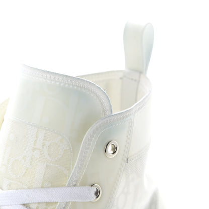 Christian Dior Technical Canvas Oblique Mens B23 High Top Sneakers 43 White 11 of 13