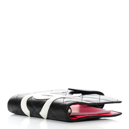 Chanel Calfskin Quilted Small Cambon Agenda Planner Black White 4 of 10