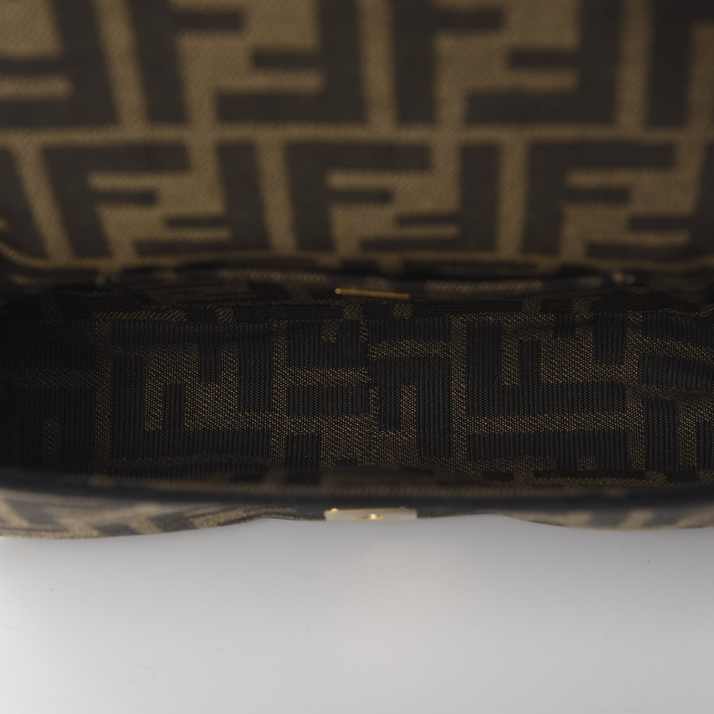 Fabric Jacquard FF 1974 Mini Baguette Tobacco Moro Black