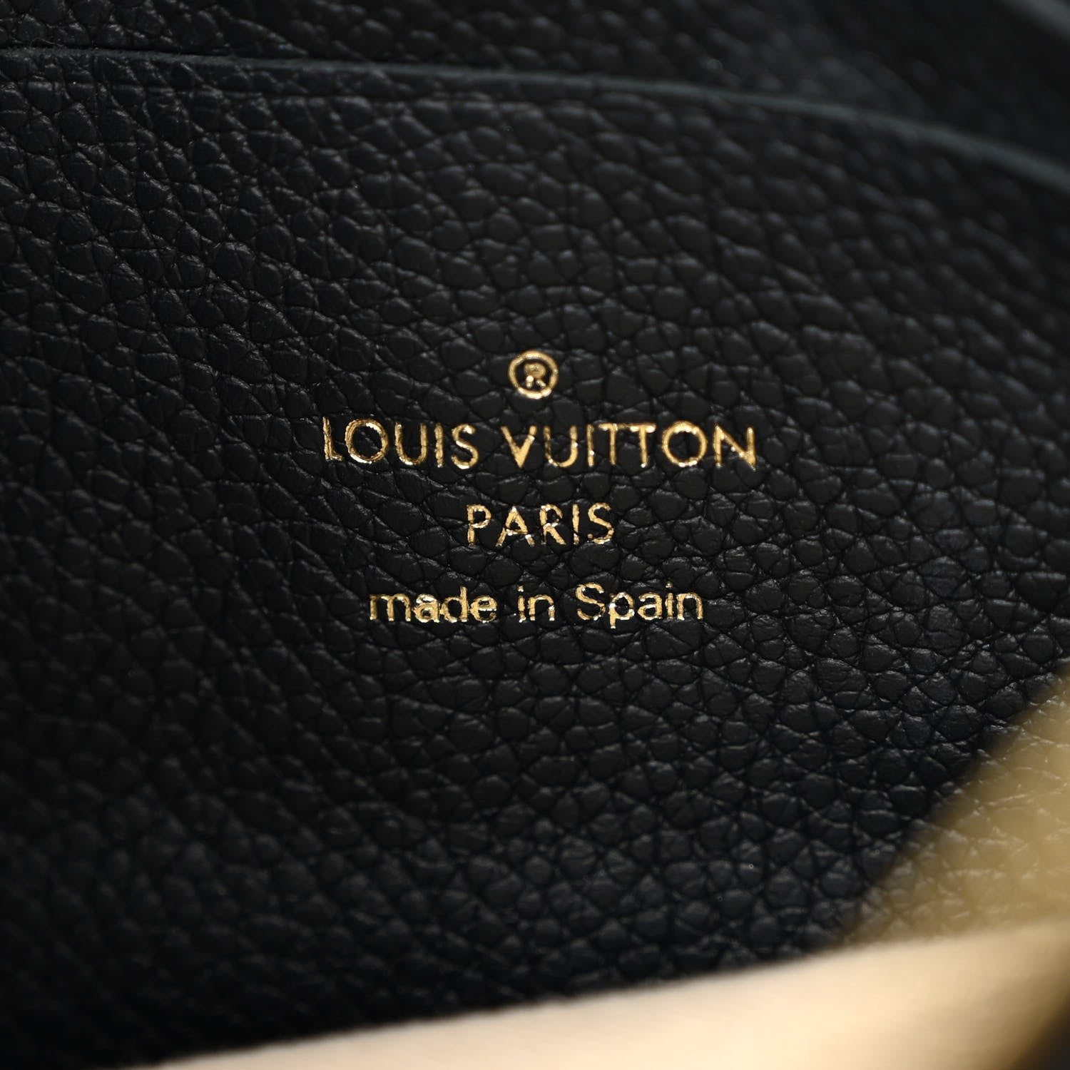 Louis Vuitton Empreinte Monogram Giant Double Zip Pochette Black Cream 7 of 10