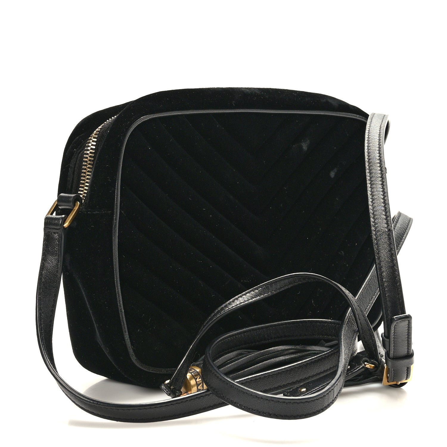 Saint Laurent Velvet Matelasse Monogram Lou Camera Bag Black 3 of 9