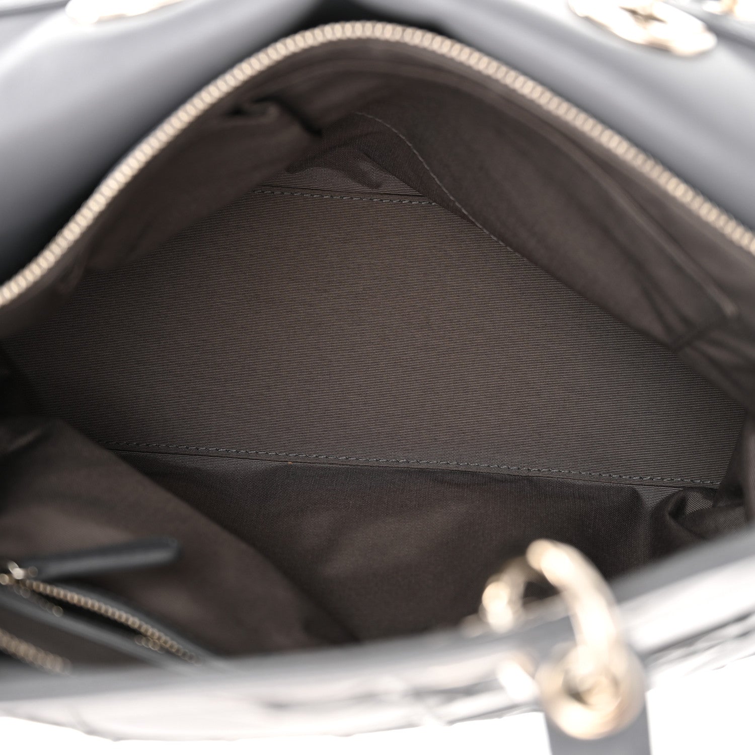 Christian Dior Lambskin Cannage Medium Granville Tote dARK Grey 5 of 14