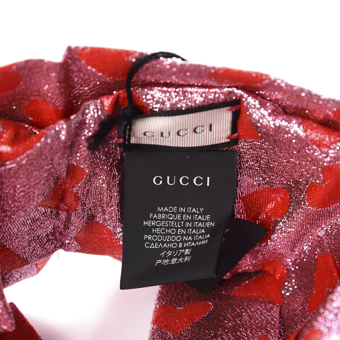 Metallic Lucina Turban Pink Red
