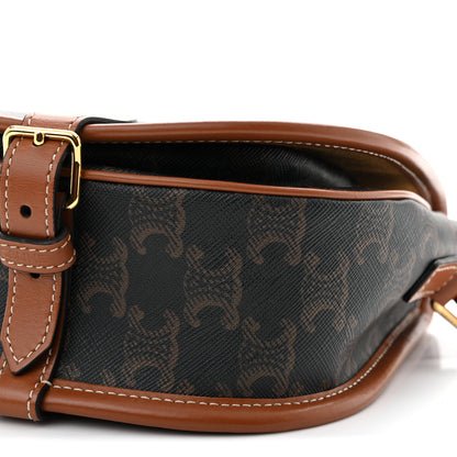 Celine Triomphe Canvas Medium Folco Bag Tan 9 of 9