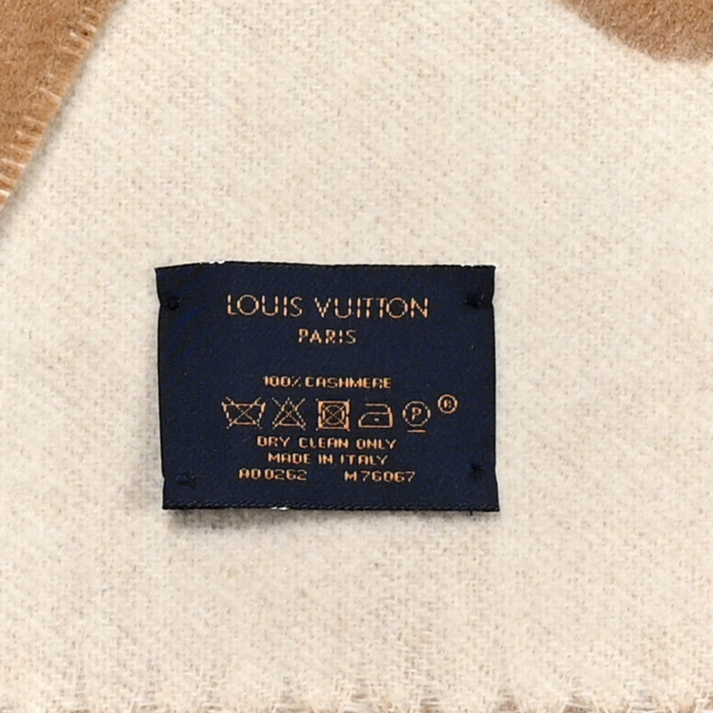 Cashmere Monogram Reykjavik Scarf Sand