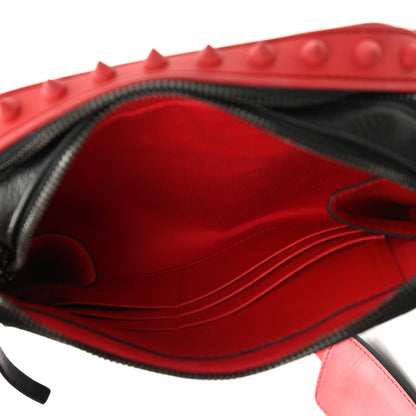 Christian Louboutin Empire Calfskin Gomme Spikes Loubitown Crossbody Loubi Black 5 of 10