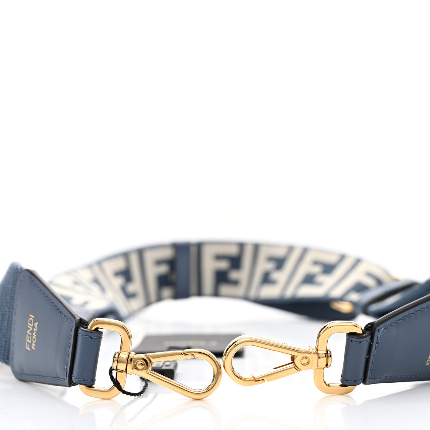 Jacquard Ribbon Vitello King FF Bi-Color Intreccio Adjustable Strap You Avio Latte