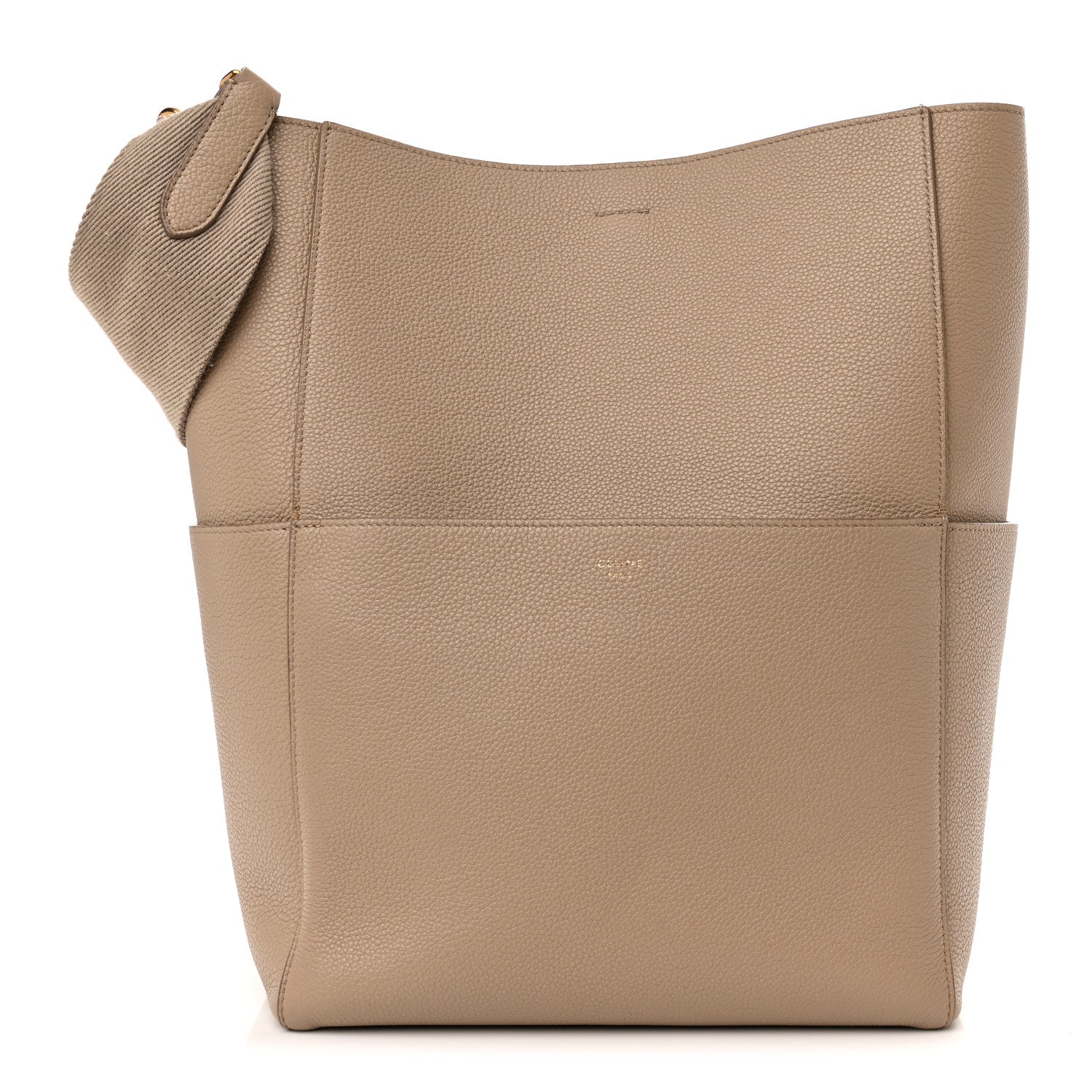 Celine Soft Grained Calfskin Sangle Bucket Bag Dune 1 of 14