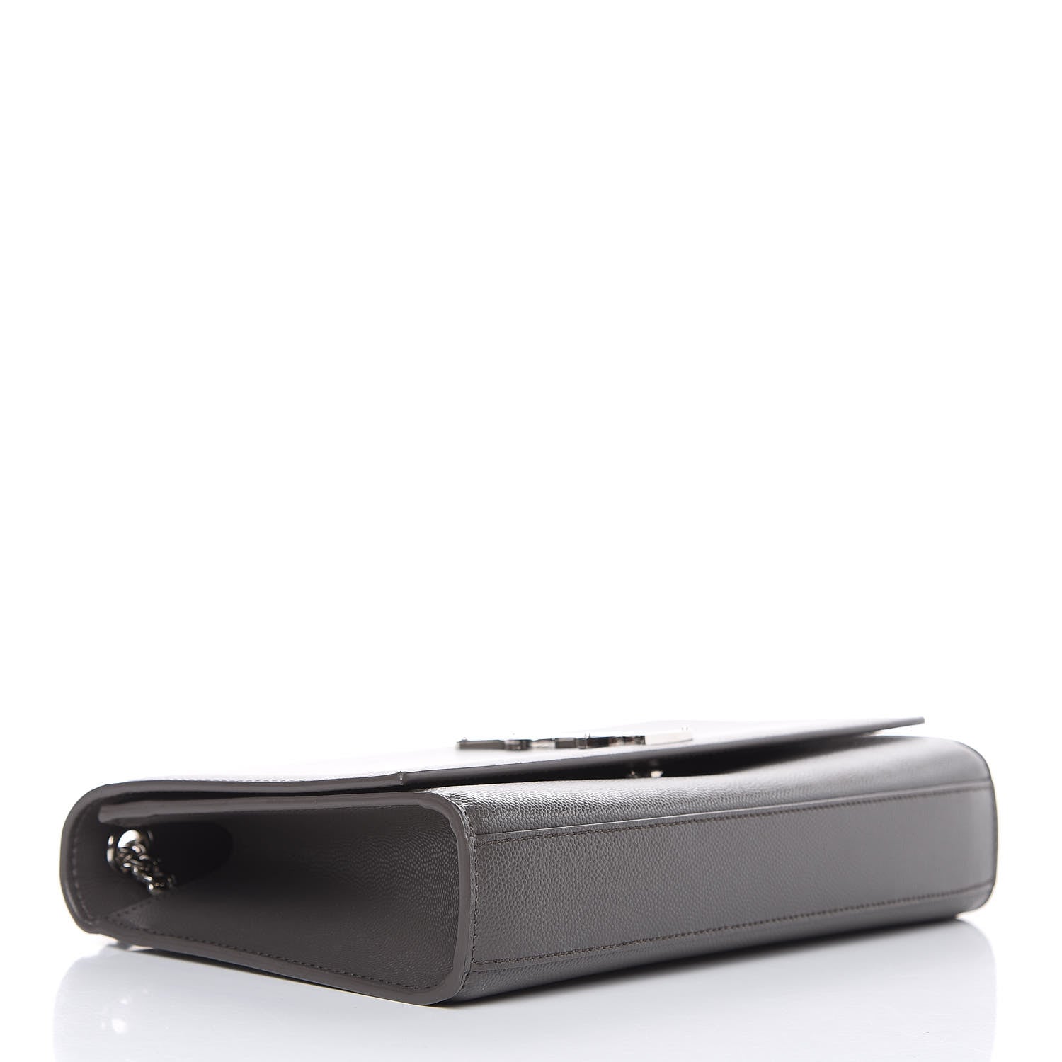 Saint Laurent Grain De Poudre Medium Classic Monogram Kate Satchel Earth Grey 5 of 12