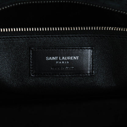 Saint Laurent Suede Crocodile Embossed Small Sac De Jour Black 6 of 7