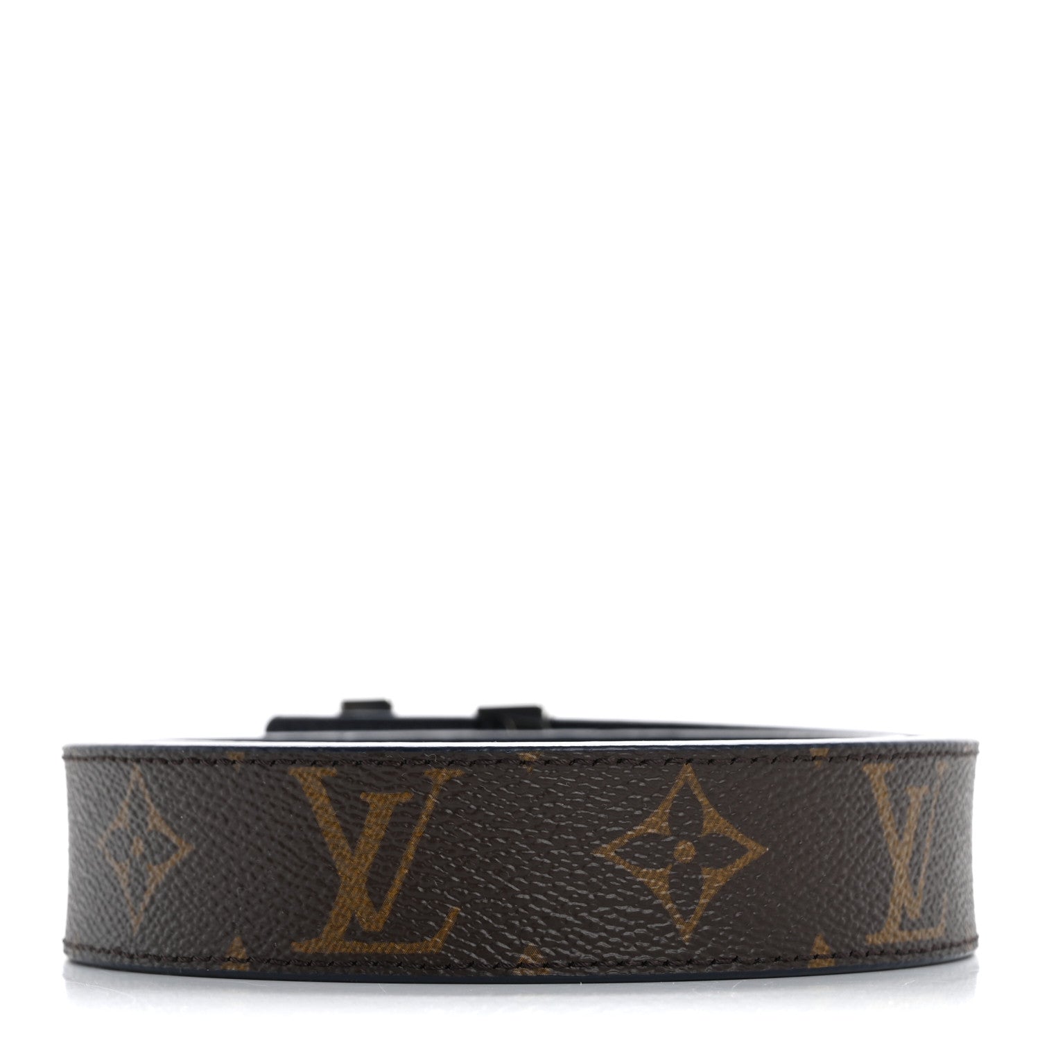 Louis Vuitton Calfskin Monogram 30mm LV Initiales Reversible Belt 90 36 Blue 2 of 7