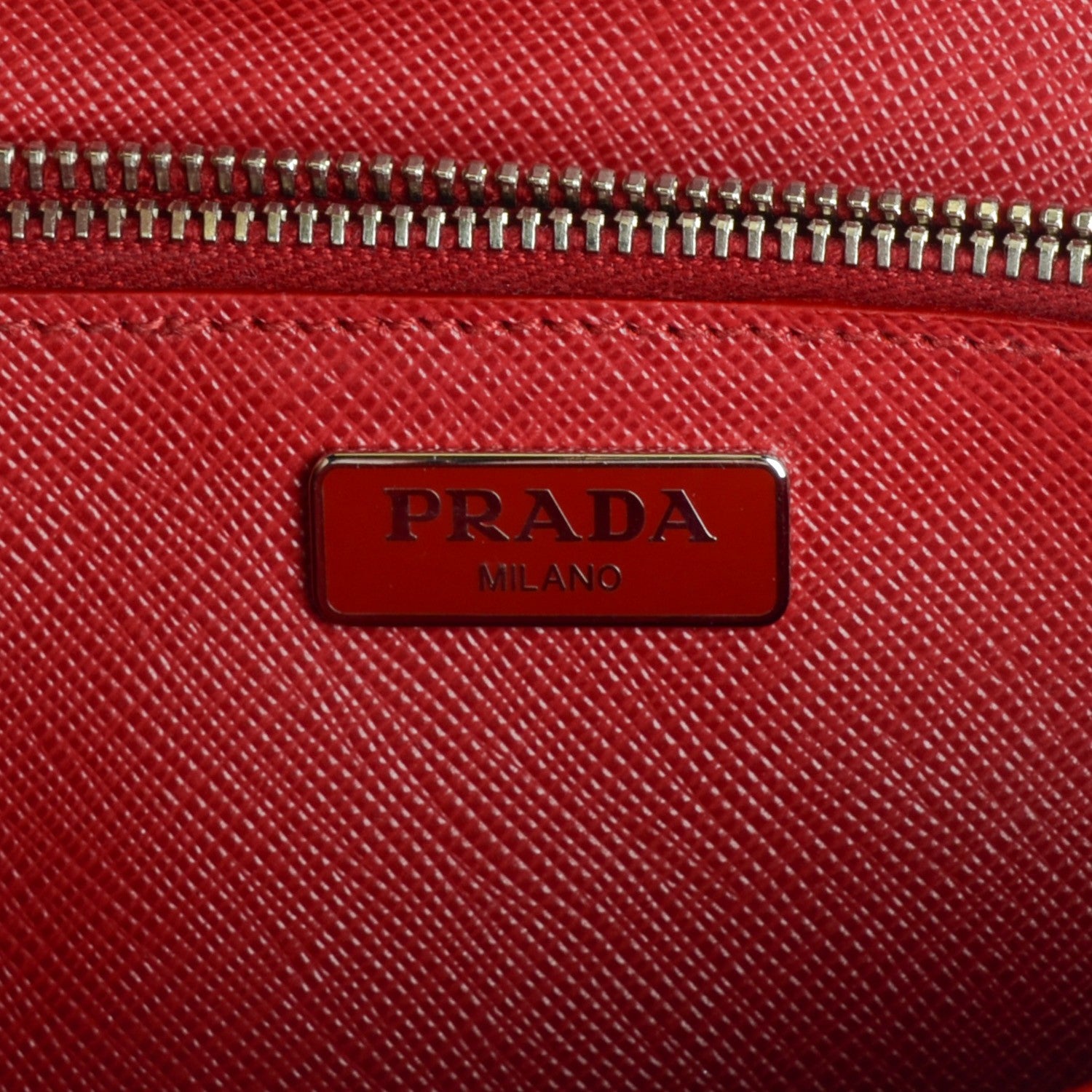 Prada Saffiano Lux Flap Crossbody Fuoco 7 of 9