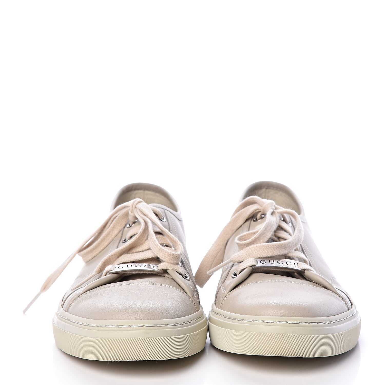 Gucci Calfskin Miro Soft Mens Lace Up Sneakers 5.5 Mystic White 2 of 12