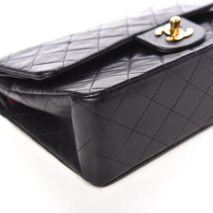 Chanel Lambskin Quilted Medium Double Flap Black 8 of 9