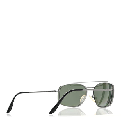 Prada Rectangular Sunglasses SPR 64V Silver Black 4 of 6