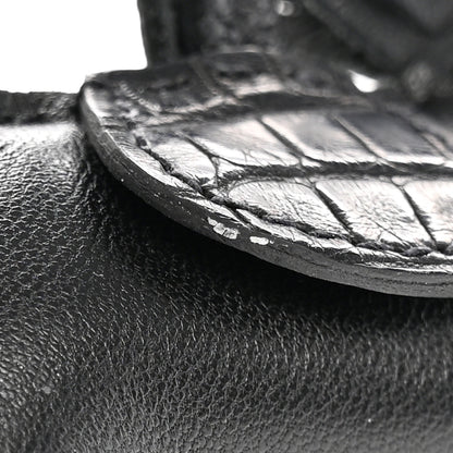 Hermes Milo Lambskin Matte Alligator Touch Grigri Rodeo Horse Bag Charm PM So Black 5 of 10