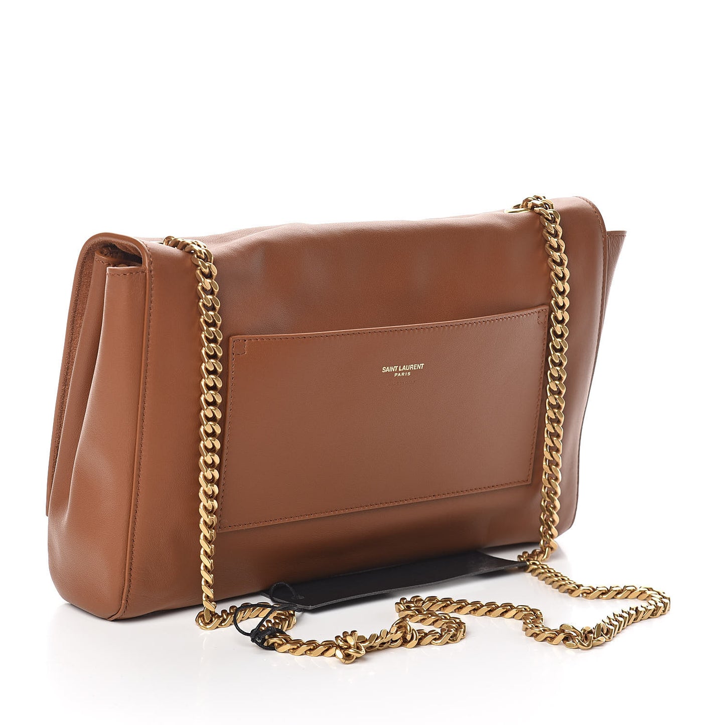 Smooth Calfskin Suede Medium Reversible Monogram Kate Satchel Light Ochre