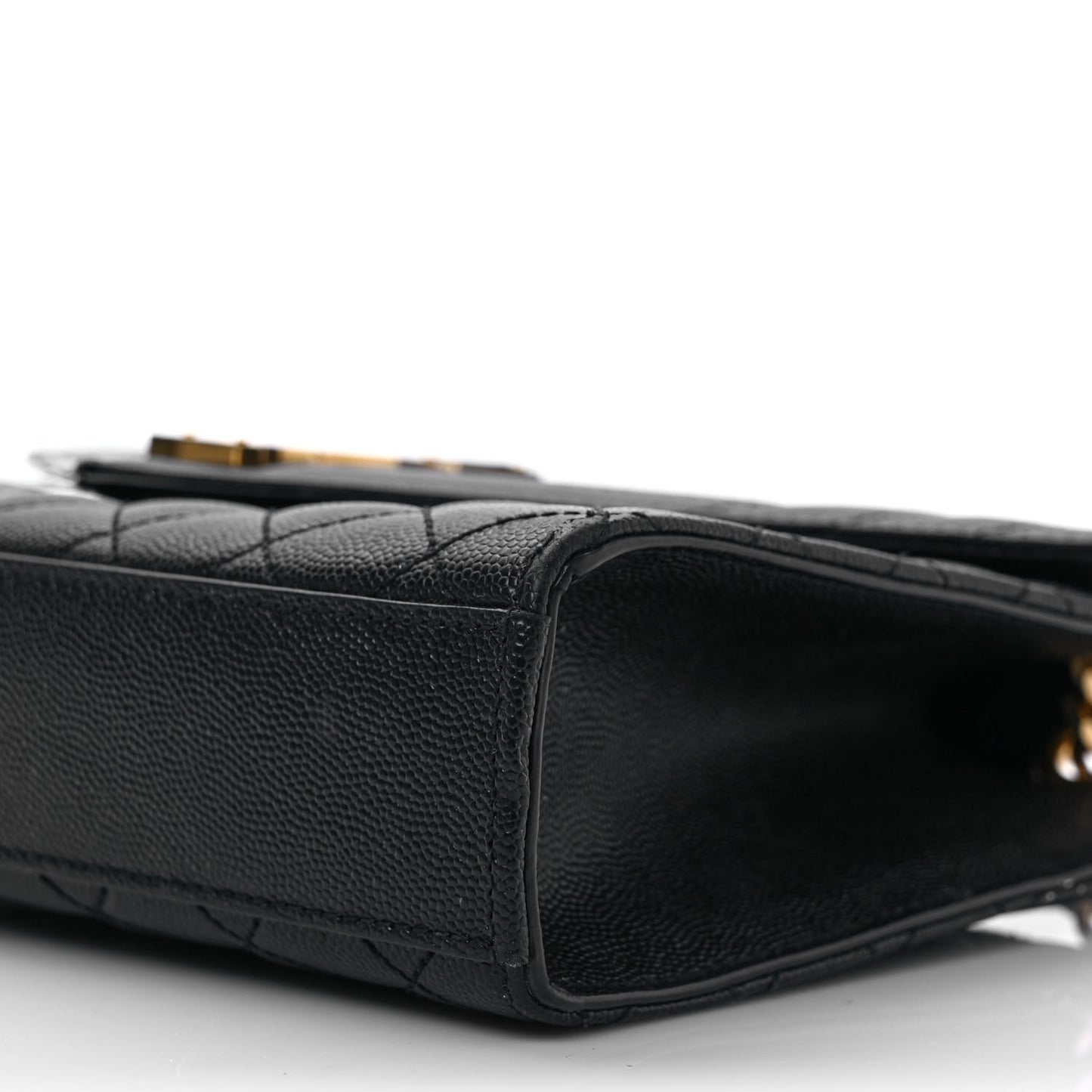 Grain De Poudre Textured Mixed Matelasse Triquilt Medium Monogram Satchel Black