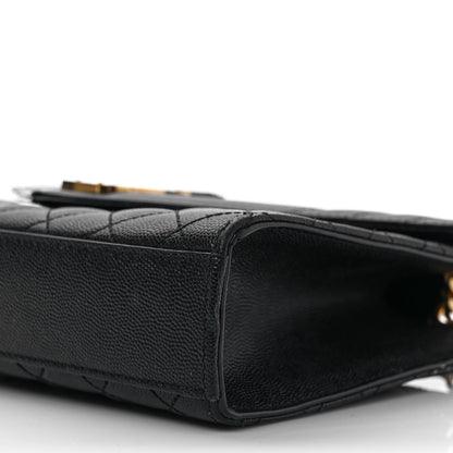 Saint Laurent Grain De Poudre Textured Mixed Matelasse Triquilt Medium Monogram Satchel Black 8 of 8