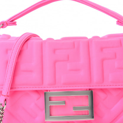 Fendi Lycra FF Embossed Mini Baguette Rosa Fluo 12 of 12