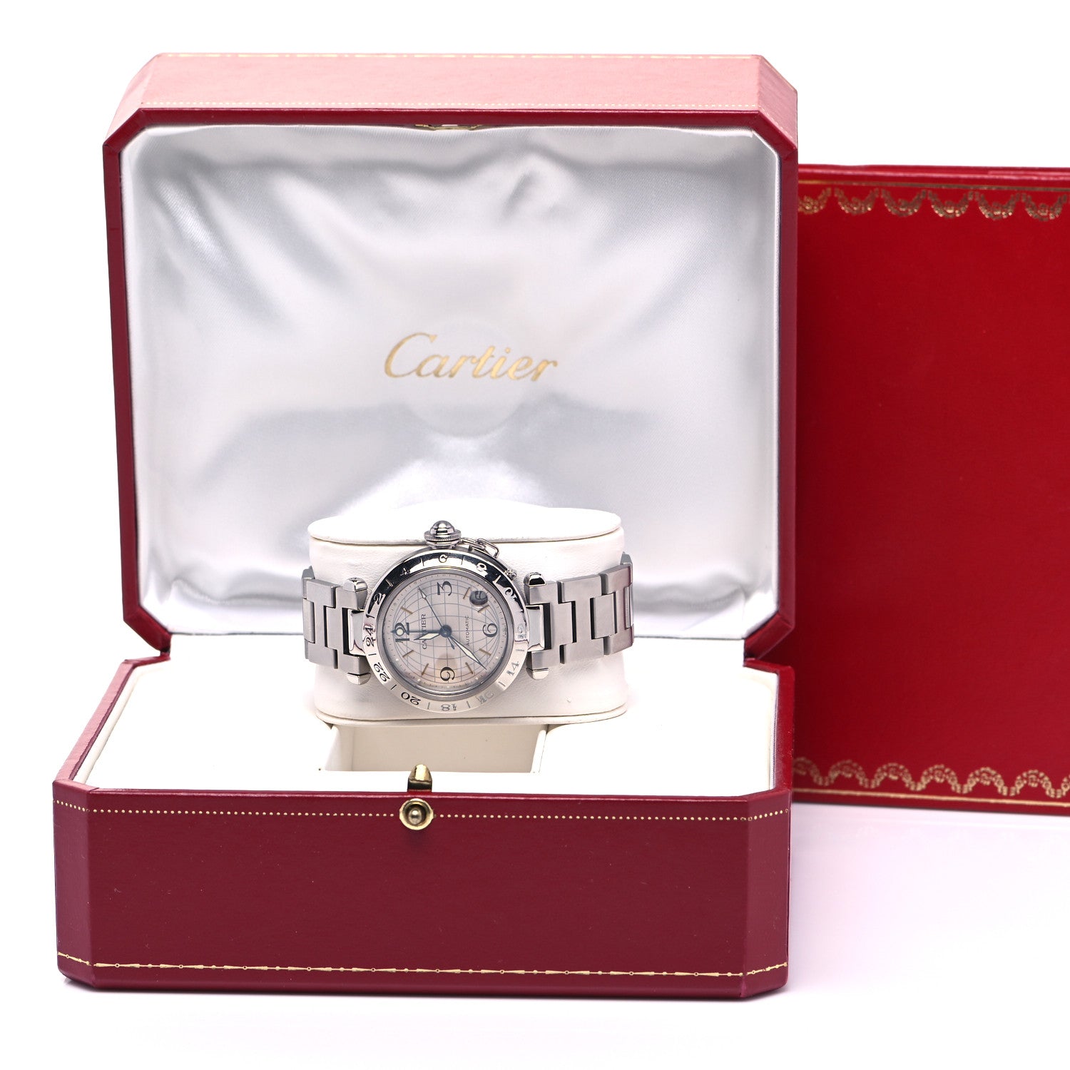 Cartier Stainless Steel 35mm Pasha GMT Automatic Watch 9 of 9