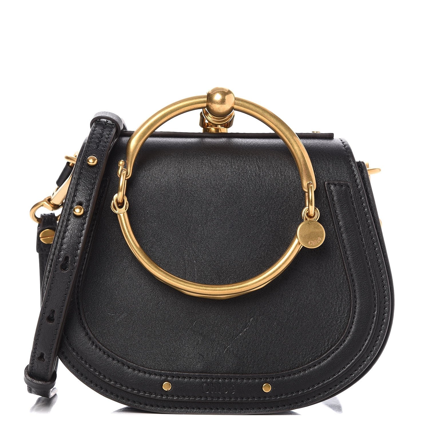 Chloe Calfskin Small Nile Bracelet Bag Black 1 of 6