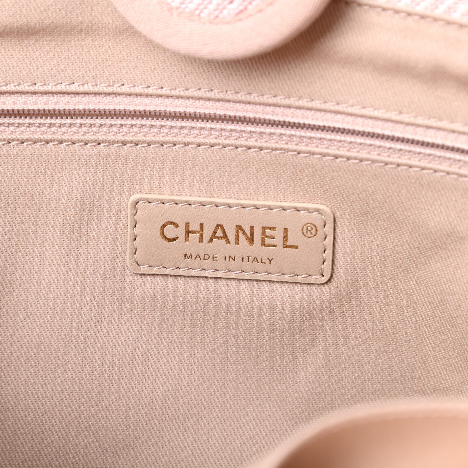 Chanel Mixed Fibers Calfskin Small Deauville Tote Beige 6 of 10