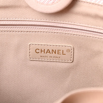 Chanel Mixed Fibers Calfskin Small Deauville Tote Beige 6 of 10
