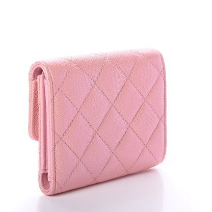 Chanel Iridescent Caviar Quilted Small Flap Wallet Rose Pink 2 of 6