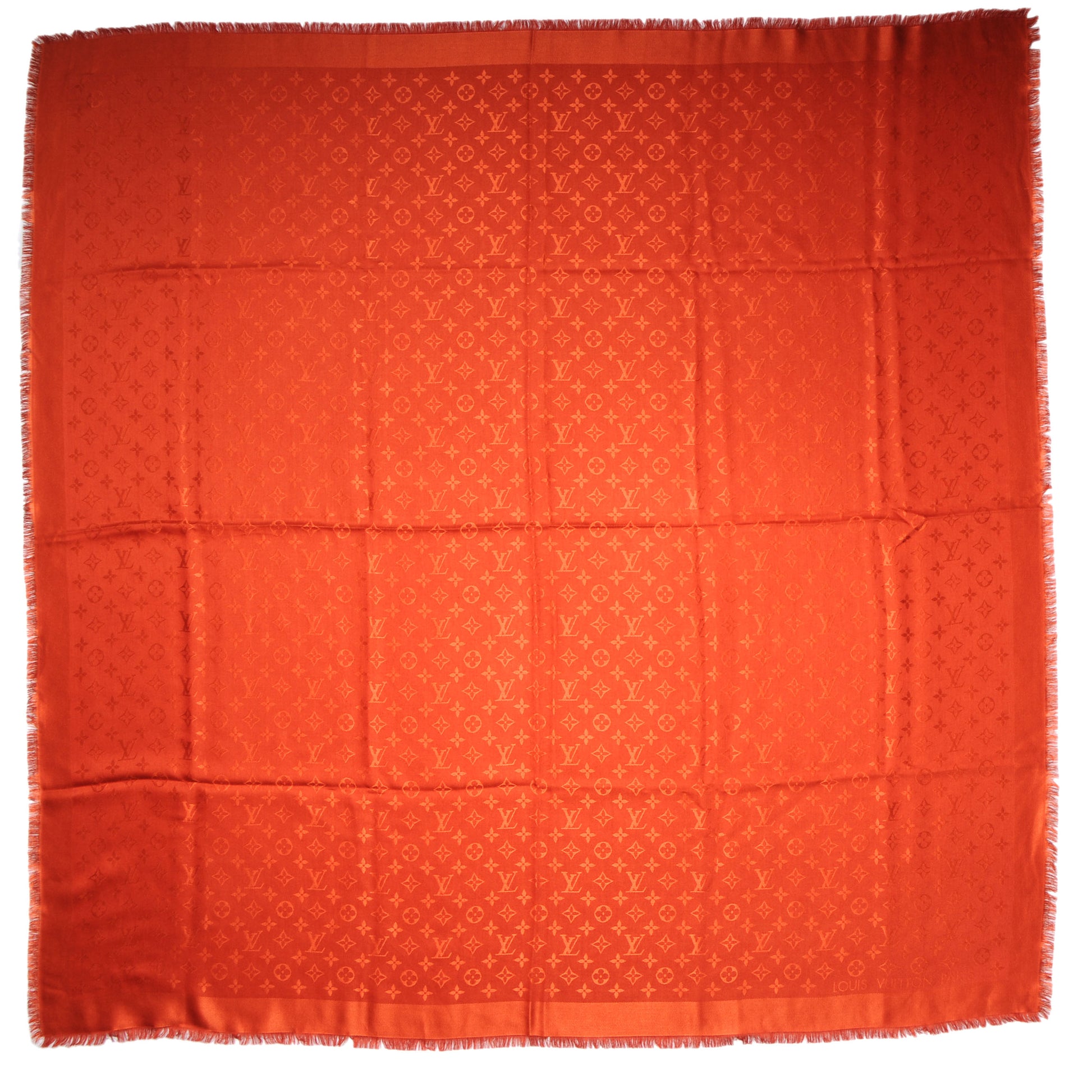 Louis Vuitton Wool Silk Monogram Shawl Orient 3 of 5