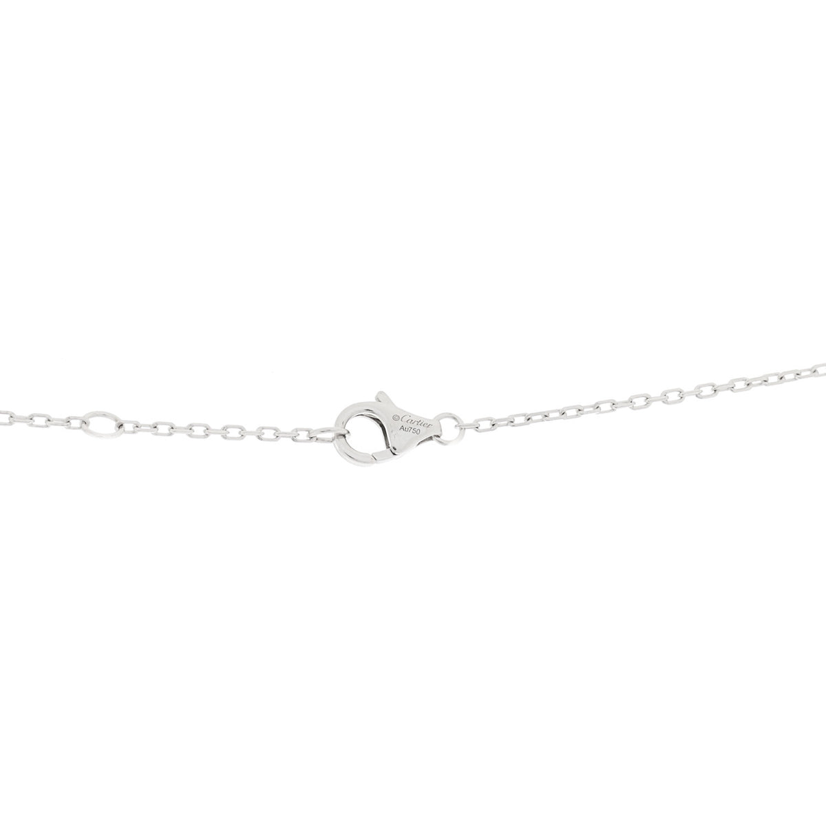 18K White Gold Diamond Juste Un Clou Paved Pendant Necklace