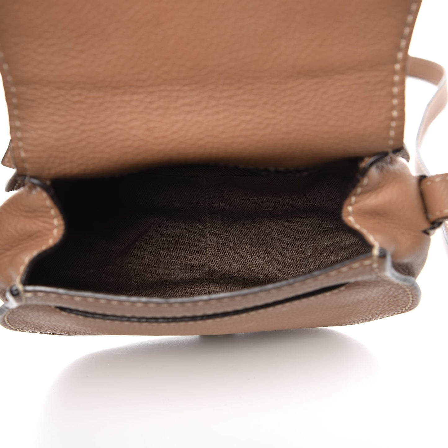 Calfskin Mini Marcie Round Crossbody Bag Nut