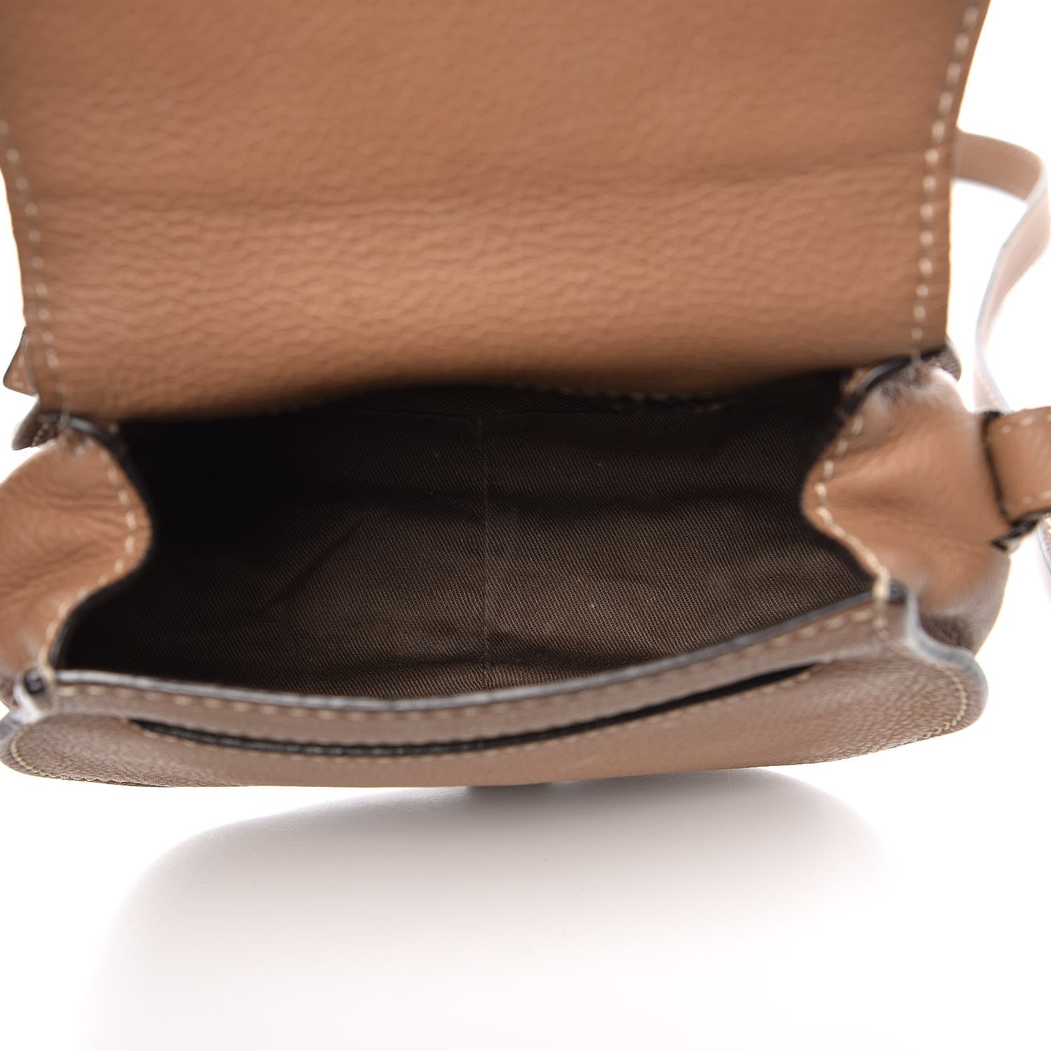 Chloe Calfskin Mini Marcie Round Crossbody Bag Nut 4 of 9