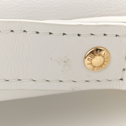 Louis Vuitton Calfskin Monogram Cutout Petit Noe White 10 of 11