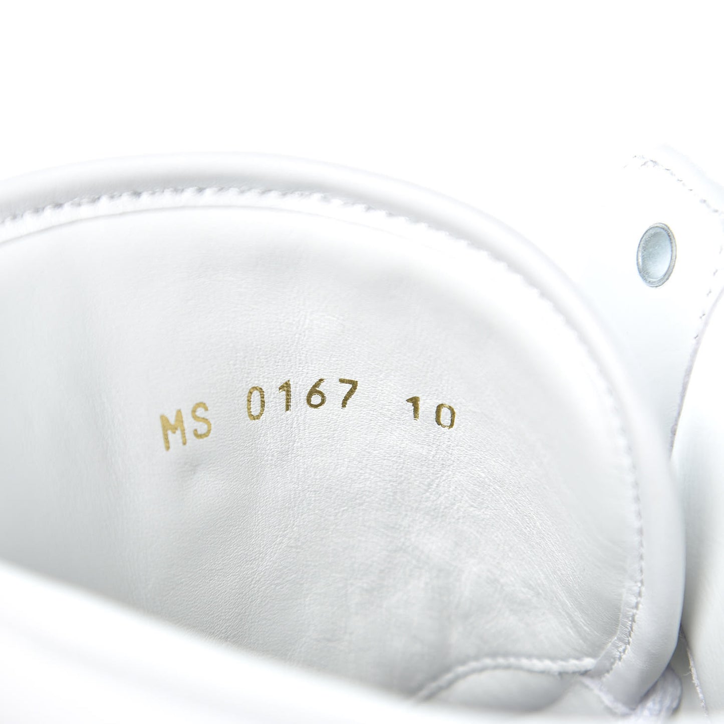 Calfskin Monogram Rivoli High Top Sneakers 10 White