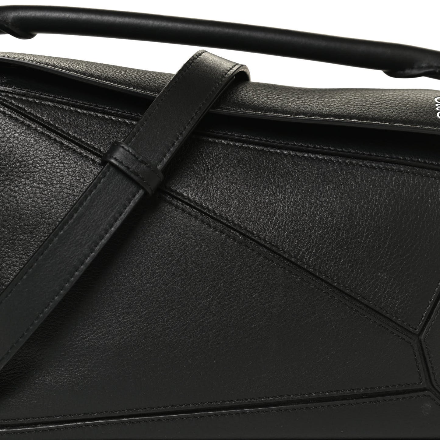 Calfskin Small Puzzle Bag Black