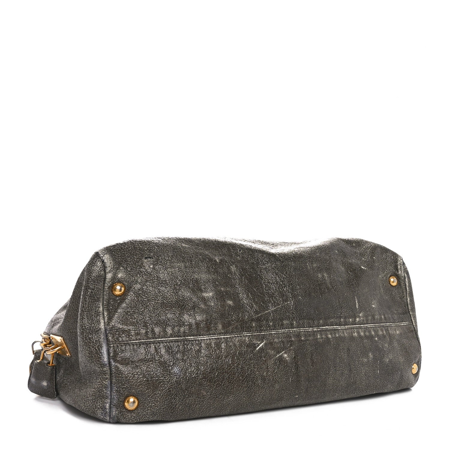Prada Cervo Lux Shoulder Bag Dark Grey 4 of 9