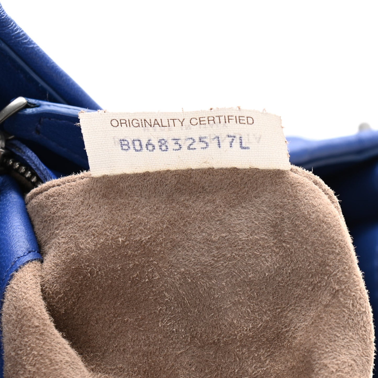 Nappa Intrecciato Parachute Bag Signal Blue