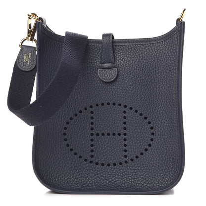 Hermes Taurillon Clemence Amazone Evelyne TPM Bleu Nuit Bleu Indigo 1 of 11
