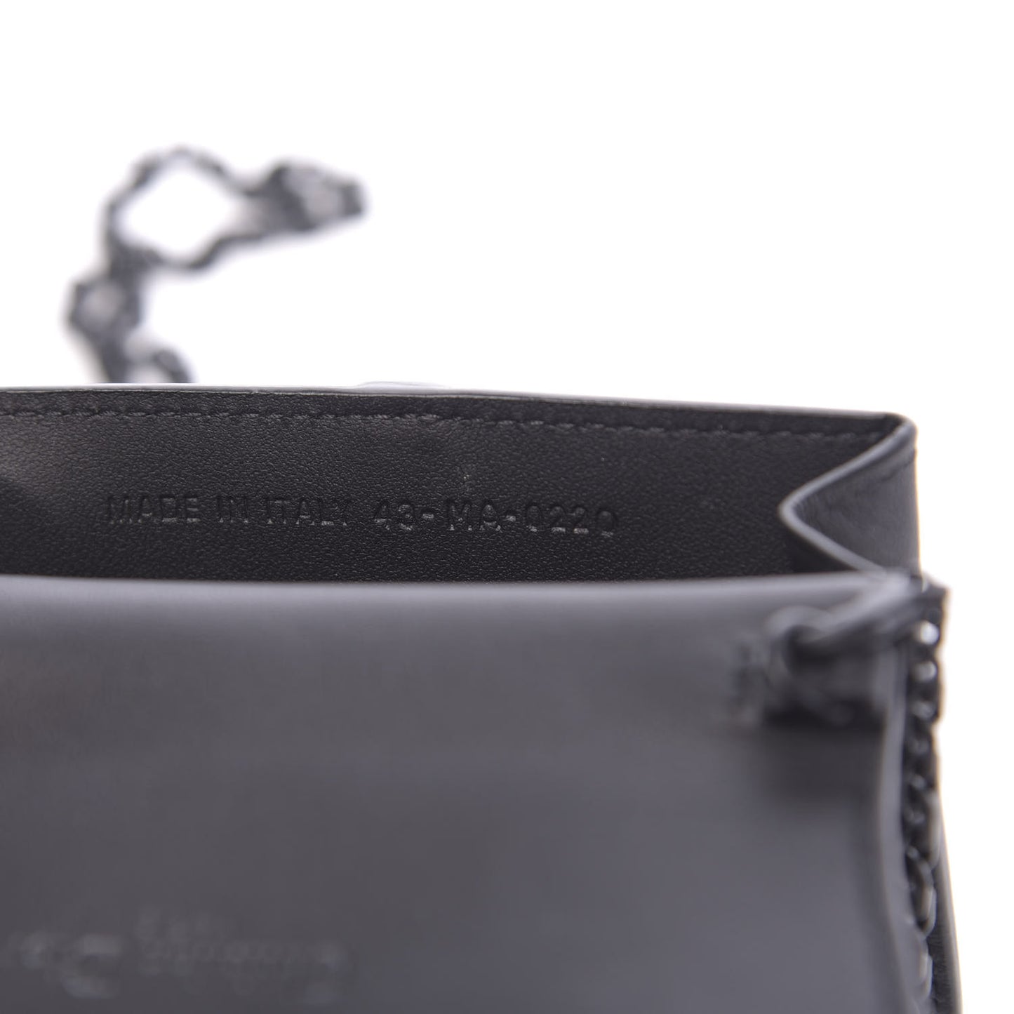 Ultra Matte Calfskin Nano Saddle Chain Pouch Black