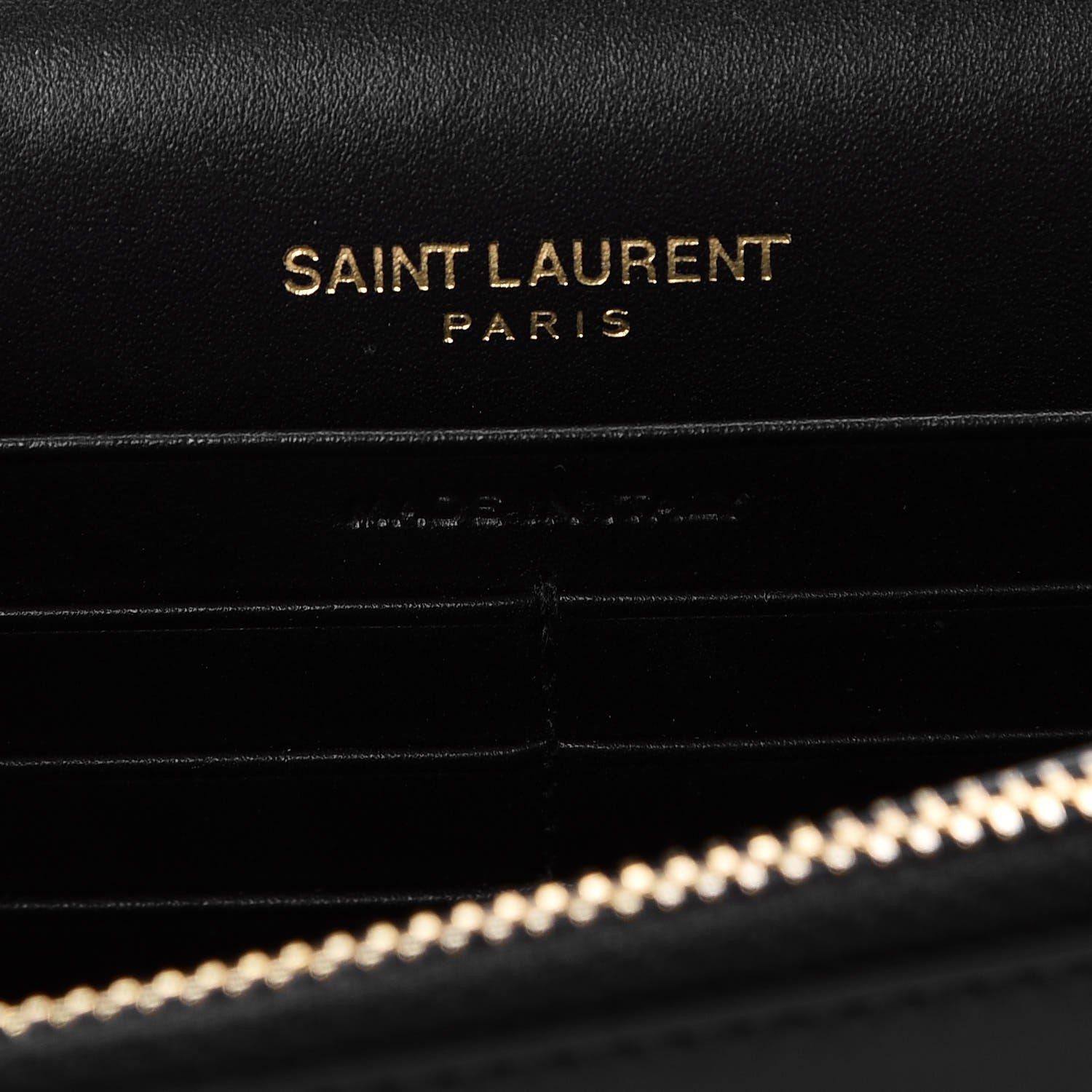 Saint Laurent Smooth Calfskin Classic Monogram Kate Tassel Chain Wallet Black 6 of 6