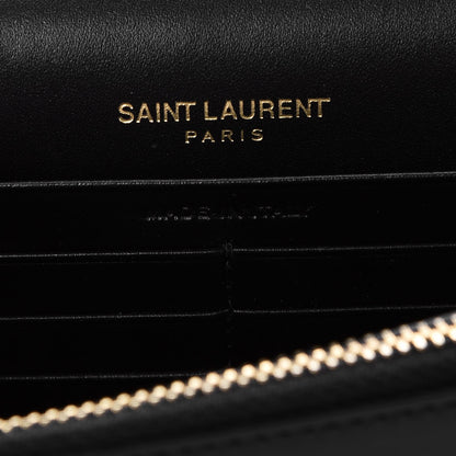 Saint Laurent Smooth Calfskin Classic Monogram Kate Tassel Chain Wallet Black 6 of 6
