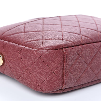 Chanel Caviar Quilted Medium Coco Tassel Camera Case Burgundy 9 of 10