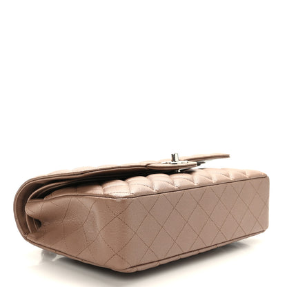 Chanel Caviar Quilted Medium Double Flap Dark Beige 4 of 9